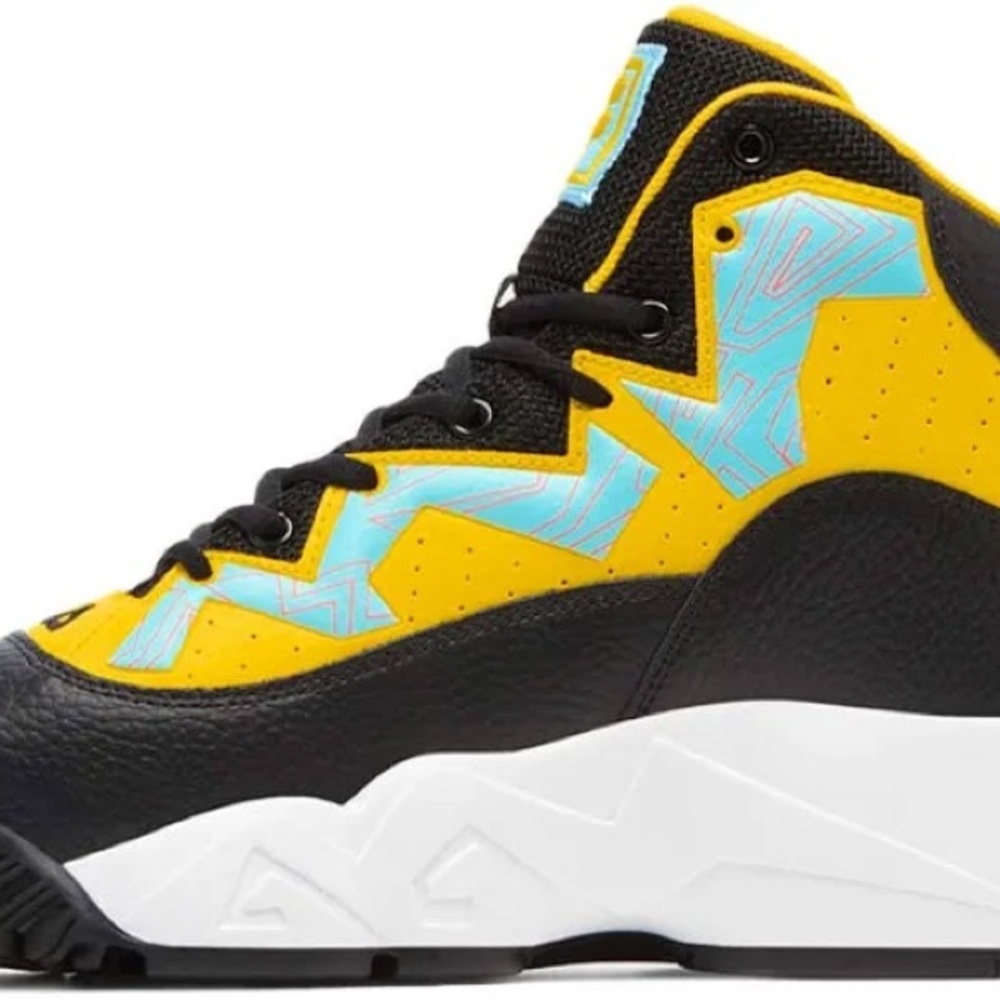 Fila MB Black and Yellow Sneakers with Pink size 15 - Picture 2 of 8